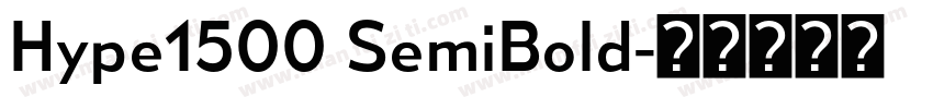 Hype1500 SemiBold字体转换